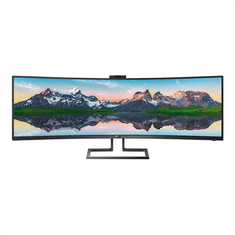 shumee Philips Brilliance P-linija | 499P9H | 49 palcev | VA | Dvojni Quad HD 5120 x 1440 pri 60 Hz | 450 cd/m² | 2xHDMI, DisplayPort, USB-C | 90 W | Višina, vrtenje, nagib | Zvočniki | Vgrajen ethernet