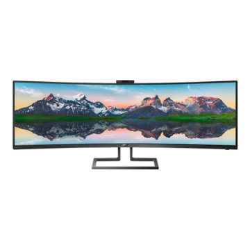 shumee Philips Brilliance P-linija | 499P9H | 49 palcev | VA | Dvojni Quad HD 5120 x 1440 pri 60 Hz | 450 cd/m² | 2xHDMI, DisplayPort, USB-C | 90 W | Višina, vrtenje, nagib | Zvočniki | Vgrajen ethernet