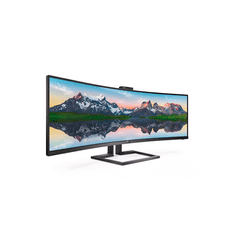 shumee Philips Brilliance P-linija | 499P9H | 49 palcev | VA | Dvojni Quad HD 5120 x 1440 pri 60 Hz | 450 cd/m² | 2xHDMI, DisplayPort, USB-C | 90 W | Višina, vrtenje, nagib | Zvočniki | Vgrajen ethernet