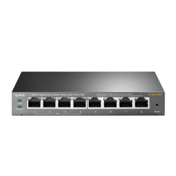 shumee TP-LINK | Pametno stikalo | TL-SG108PE | Spletno upravljano | Namizno | 4 vrata 1 Gb/s (RJ-45) | 4 vrata PoE | 4 vrata PoE+ | Vrsta napajanja: Zunanje | 36 mesecev