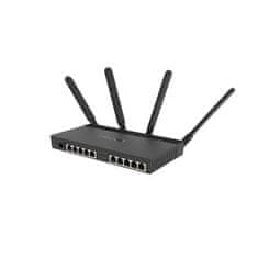 Mikrotik | RB4011iGS+5HacQ2HnD-IN | 802.11ac | 10/100/1000 Mbit/s | Vrata Ethernet LAN (RJ-45) 10 | Podpora za mesh Ne | MU-MiMO Da | Mobilni širokopasovni dostop Ne
