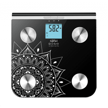 shumee Gallet | Osebna tehtnica | GALPEP712 | Največja teža (kapaciteta) 150 kg | Natančnost 100 g | Črna z motivom