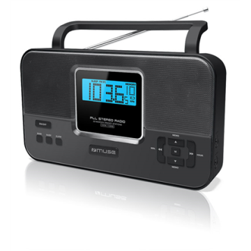 shumee Muse | M-087R | 2-pasovni prenosni stereo radio s PLL sistemom | Črna