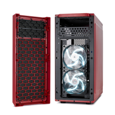 shumee Fractal Design | Focus G | FD-CA-FOCUS-RD-W | Stransko okno | Leva stranska plošča - kaljeno steklo | Rdeča | ATX | Napajalnik priložen Ne | ATX
