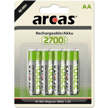 shumee Arcas | AA/HR6 | 2700 mAh | Polnilne baterije Ni-MH | 4 kosi | 17727406