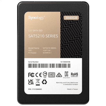 shumee Synology | SSD | SAT5210-3840G | 3840 GB | Faktor oblike SSD 2,5"" | Vmesnik SSD SATA | Hitrost branja 530 MB/s | Hitrost pisanja 500 MB/s