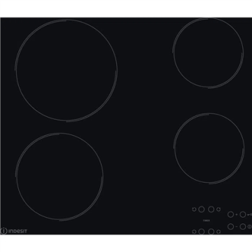 shumee INDESIT | AAR 160 C | Štedilnik | Steklokeramika | Število gorilnikov/kuhalnih con 4 | Na dotik | Časovnik | Črna
