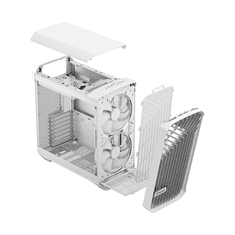 shumee Fractal Design Torrent Compact RGB belo TG (prozorno) ohišje za računalnik - srednji stolp, napajalnik ni priložen, ATX