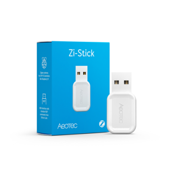shumee Aeotec Zi-Stick Zigbee adapter v beli barvi