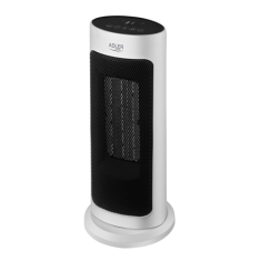 shumee Adler | Stolpni grelnik z ventilatorjem in časovnikom | AD 7738 | Keramičen | 2000 W | Število stopenj moči 2 | Primerno za prostore do 25 m² | Bela