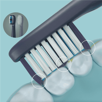 shumee Panasonic ER-6CT01A303 Večnamenska nadomestna glava električne zobne ščetke, 4 kosi, črna Panasonic