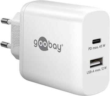 shumee Goobay | Dvojni hitri polnilnik USB-C PD (45 W) | 65412 | Ni na voljo