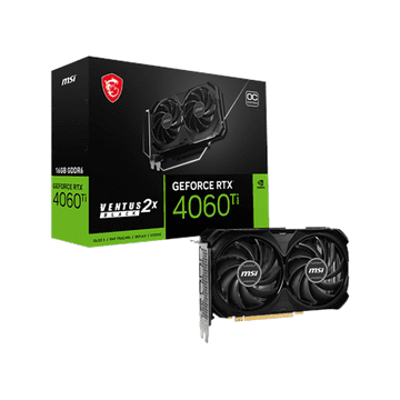 shumee MSI | GeForce RTX 4060 Ti VENTUS 2X ČRNA 16G OC | NVIDIA GeForce RTX 4060 Ti | 16 GB