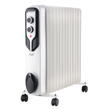 shumee Adler | Oljni radiator | AD 7818 | Oljni radiator | 2500 W | Število stopenj moči 3 | Primerno za prostore do m² | Bela