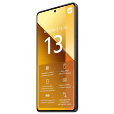 shumee Xiaomi Redmi Note 13 v grafitni barvi, 6,67"", AMOLED, 1080 x 2400 px, procesor Mediatek Dimensity 6080, 8 GB RAM-a, 256 GB pomnilnika, dve SIM kartici, 4G/5G, glavna kamera 108+8+2 MP