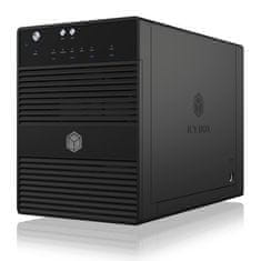 IcyBox IB-3740-C31 USB 3.1 Type-C zunanje ohišje za 4 diske ali SSD