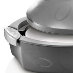 Evviva Termo posoda s pekačem Enjoy 45x28xh18cm / 3l / siva / plastika, porcelan