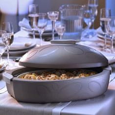 Evviva Termo posoda s pekačem Enjoy 45x28xh18cm / 3l / siva / plastika, porcelan