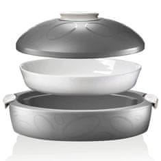 Evviva Termo posoda s pekačem Enjoy 45x28xh18cm / 3l / siva / plastika, porcelan