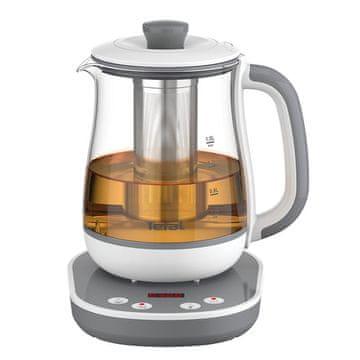 shumee TEFAL Tastea kotliček | BJ551B10 | Čajnik | 1400 W | 1,5 L | Steklo | 360° vrtljiva podlaga | Siva/bela