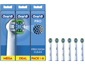 shumee Oral-B | Komplet zobnih ščetk Precision Clean | EB20RX-6 | Nastavki | Za odrasle | Število priloženih nastavkov ščetke: 6 | Bela