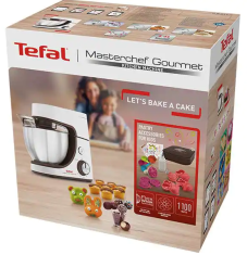 shumee TEFAL | Kuhinjski robot Masterchef Gourmet | QB51K138 | 1100 W | Hitrosti 8 | Prostornina posode 4,6 l | Bela