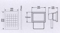 Bass Polska Solarni LED reflektor s PIR sezorjem gibanja