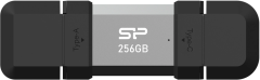 shumee Silicon Power dvojni USB ključek | Mobile C51 | 256 GB | USB tipa A in USB tipa C | srebrn