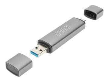 shumee DIGITUS dvojni čitalnik kartic, USB-C / USB 3.0, OTG | Digitus | Bralnik kartic - USB 3.0/USB-C | DA-70886
