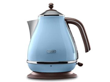 De'Longhi grelnik vode KBOV 2001.AZ Standard 2000 W 1,7 l Nerjaveče jeklo 360° vrtljivo podnožje Azurno modro