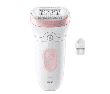 shumee Braun epilator | 7-000 Silk-épil 7 | Čas delovanja (največji) 40 min | Stopnje moči 1 | Mokro in suho | Bela/roza