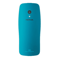 shumee Nokia | 3210 4G (2024) | Scuba Blue | 2,4" | 128 MB | 64 MB | Dvojna SIM kartica | Bluetooth | 5.0 | USB tipa C | 2 MP glavna kamera | 1450 mAh