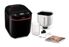 shumee TEFAL PF220838 Aparat za kruh, 17 programov, 3 velikosti kruha: 500, 750, 1000 g, zaslon, moč 700 W, črna Moč TEFAL 700 W Število programov 17 LCD zaslon črne barve
