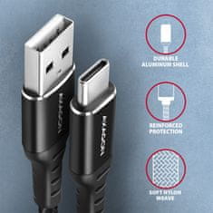 shumee AXAGON Podatkovni in polnilni kabel USB 2.0, 1 m | BUCM-AM10AB | USB-C je USB-A