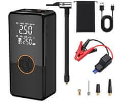 Platinet PMPBTP Mini 4v1 powerbank polnilna baterija, zagonska baterija, kompresor, črn