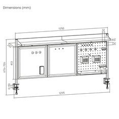 Ergo Office Namizni organizator ER-300W