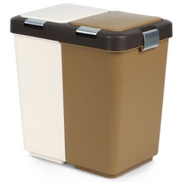 Artemis Dvokomorni koš za odpadke, razdeljen za ločevanje, 2x10L