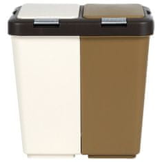 Artemis Dvokomorni koš za odpadke, razdeljen za ločevanje, 2x10L