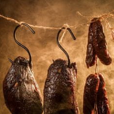 shumee 3x jekleni kavelj za prekajevanje za klobase in meso 13,5x9