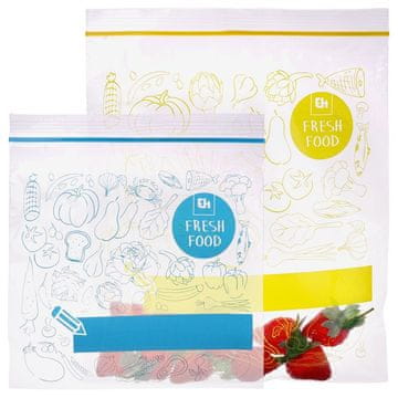 shumee Vrečke z zadrgo za hrano 20x1,2 l + 20x2,5 l 40 kosov.