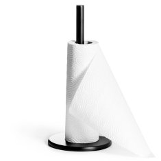Excellent Houseware Črno kovinsko stojalo za papirnate brisače 33 cm