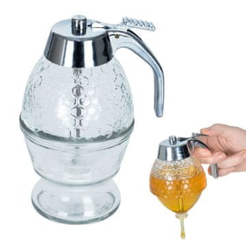 Orion Steklen dozirnik za med 250 ml