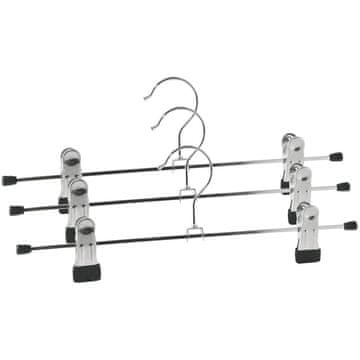 shumee 3x kovinski obešalniki za oblačila s sponkami za omare, hlače, krila