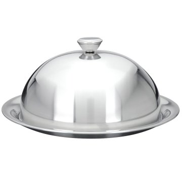 shumee Pladenj s senčnim pokrovom Jekleni krožnik za serviranje 26 cm