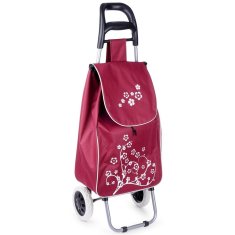 shumee Nakupovalni voziček z vrečko, bordo, 30 l