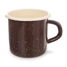 shumee Rjava emajlirana skodelica RJAVA 400 ml