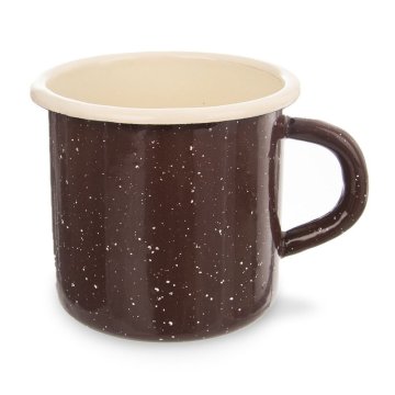 shumee Rjava emajlirana skodelica RJAVA 400 ml