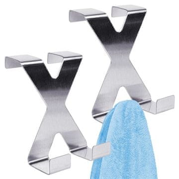 shumee Dvojni jekleni obešalnik za vrata, 2 kosa.