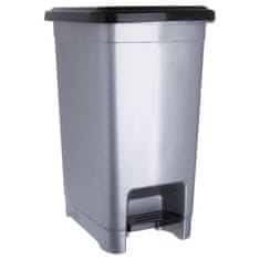 Artemis Plastični koš za odpadke s pokrovom na pedal, ozek, prostornina 15 l