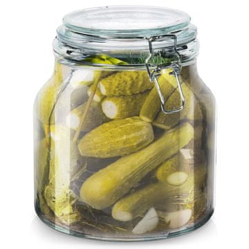 Artemis Patentirana steklena kuhinjska posoda s sponko za hrano 2,4 L